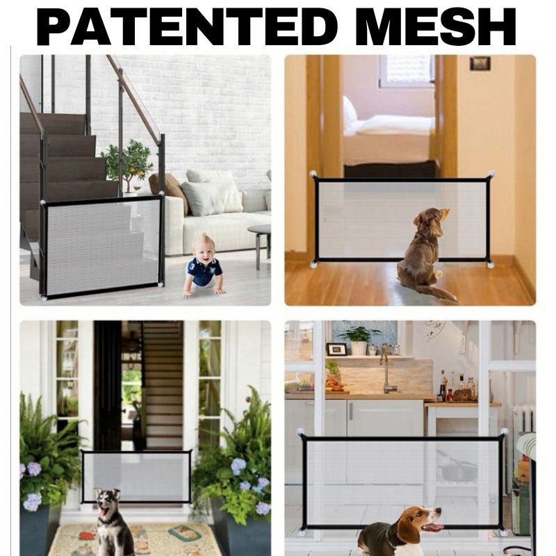 READY STOCK PENGHADANG PAGAR KUCING ANJING Magic Mesh Pet Gate Enclosure Fences Puppy Dog Net