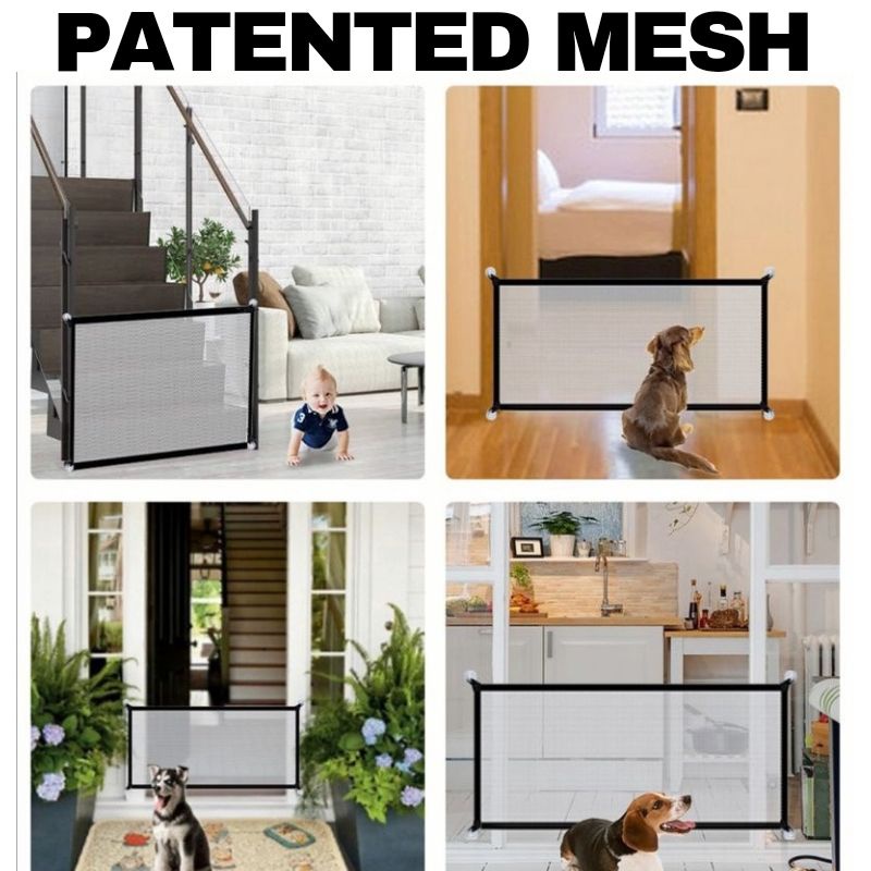 READY STOCK PENGHADANG PAGAR KUCING ANJING Magic Mesh Pet Gate ...