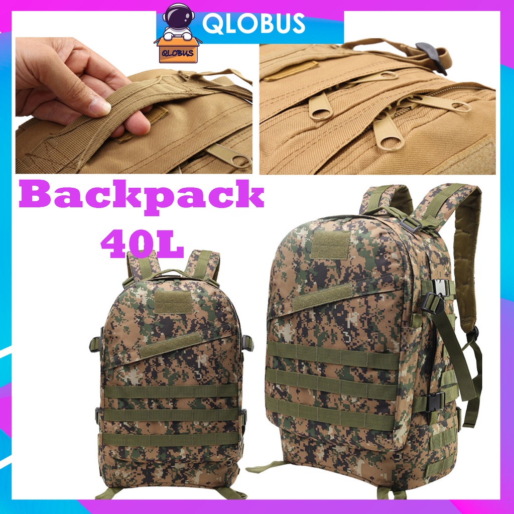QLOBUS Army Military 3P PUBG Attack Tactical Backpack 40L Outdoor