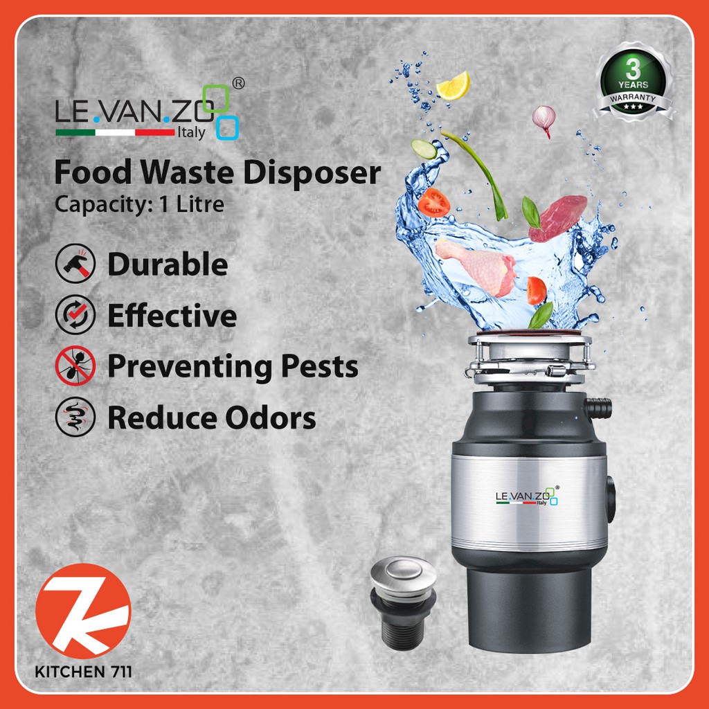 LEVANZO Food Waste Disposer 1000ml (Model: FD 650)