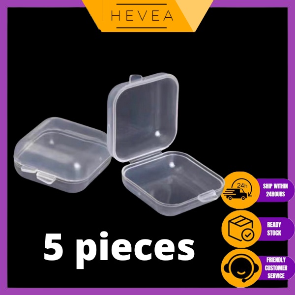 HEVEA 12pcs Mini Storage Container Square Pocket Bag Box Jewelry Medicine Ring Earring Sim Memory Card Block 小方盒收纳耳环项链药品