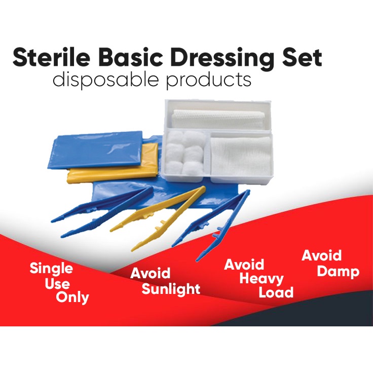 Sterile Basic Dressing Set 1pkt / Set Persalinan Asas Steril 1pkt (3 ...