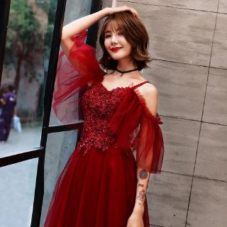 Baju malam jamuan wanita rok gaun pengantin panjang nipis Baju malam jamuan wanita rok gaun pengantin panjang nipis