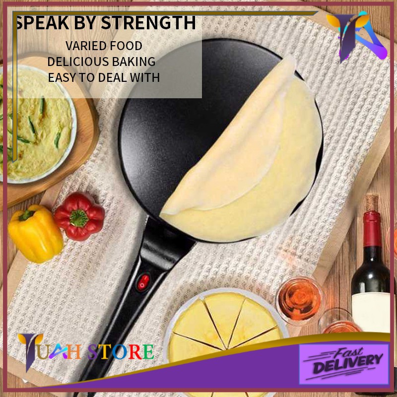 LAF Electric Crepe Maker Baking Pan Spring Roll Pancake Pizza Griddle Non-stick