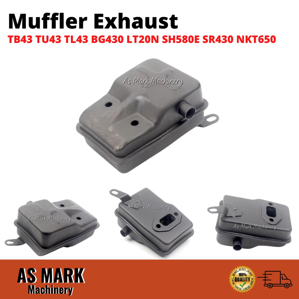 Muffler Exhaust TB43 TU43 TL43 BG430 /TL52/LT20N Hand Push Lawn Mover