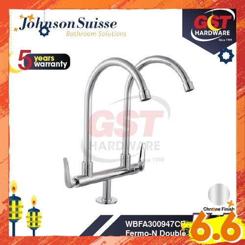 Johnson Suisse Fermo 1/2" DeckMounted Double Sink Tap Double Tap