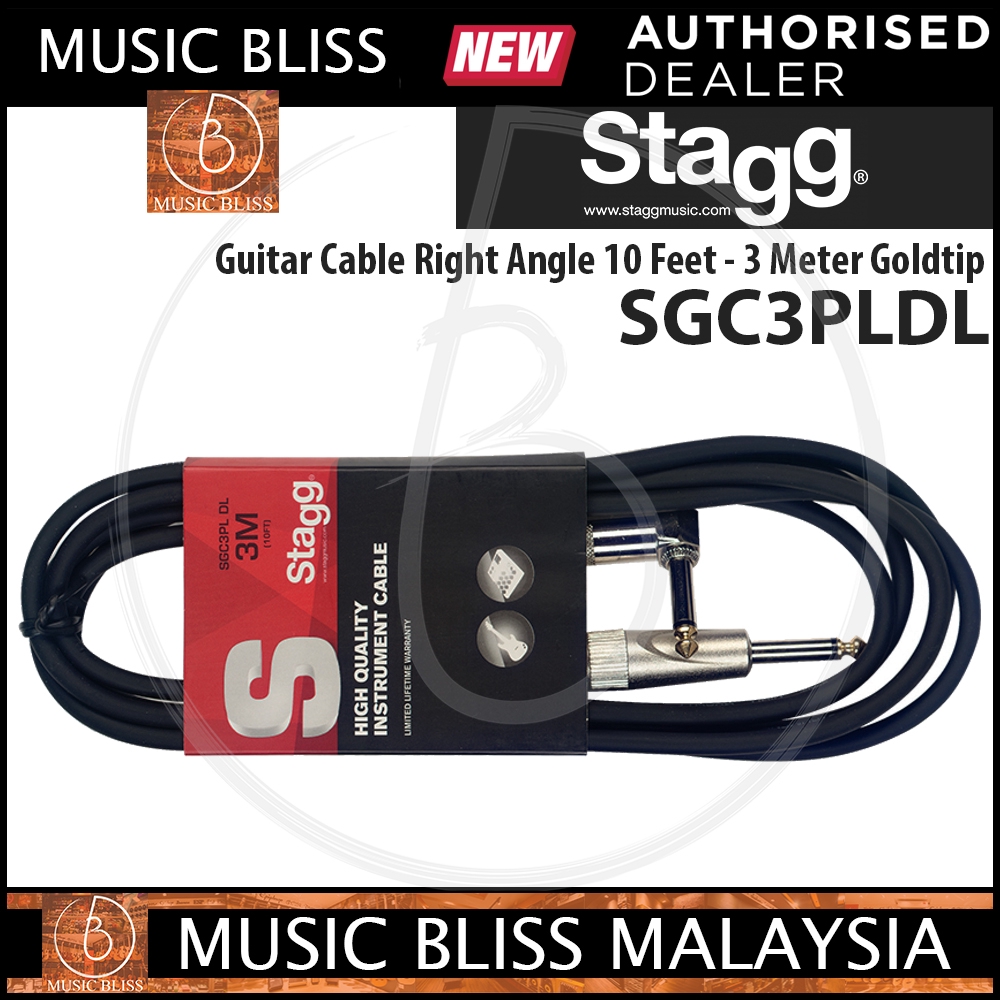 20cm, Black Rean Neutrik Patch Cable Straight to Angled Guitar Effects Pedal Jumper Lead PRO 