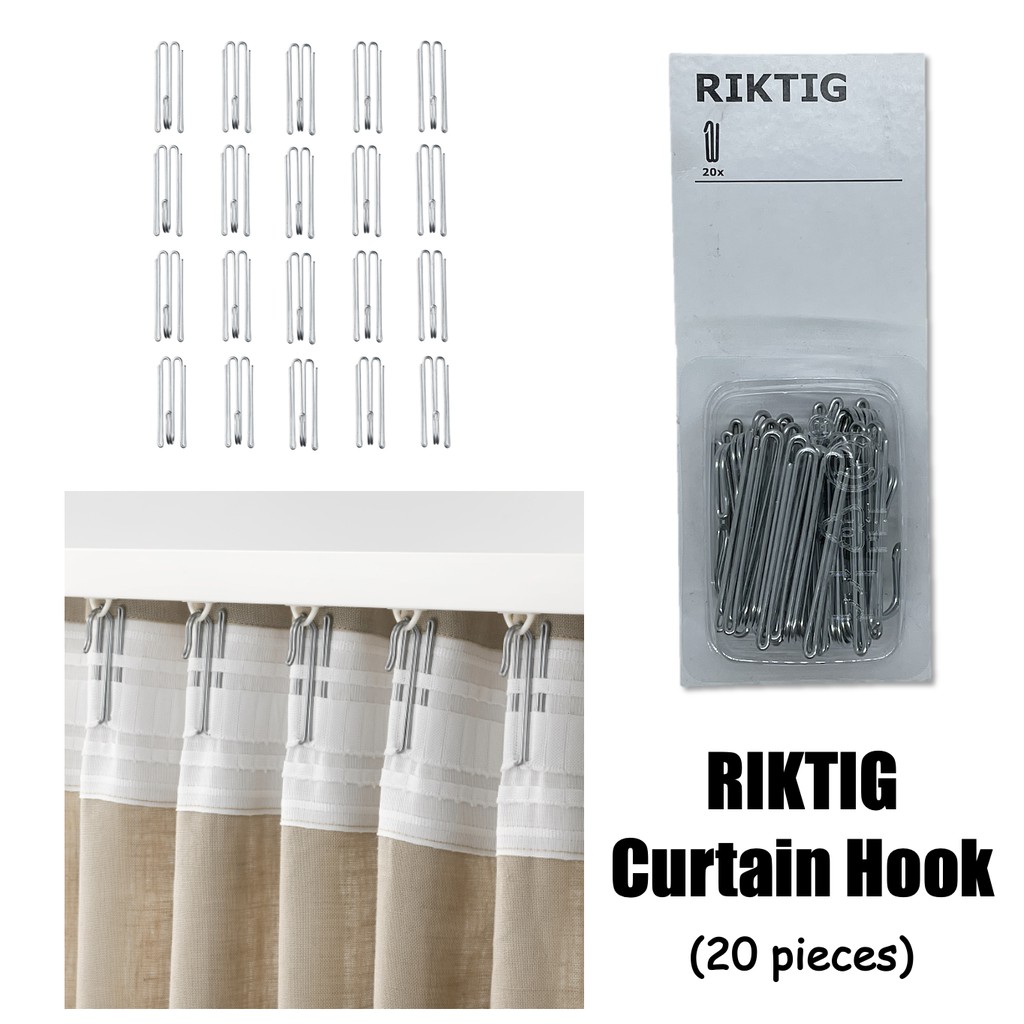 IKEA RIKTIG Curtain Hook (20pcs) Shopee Malaysia