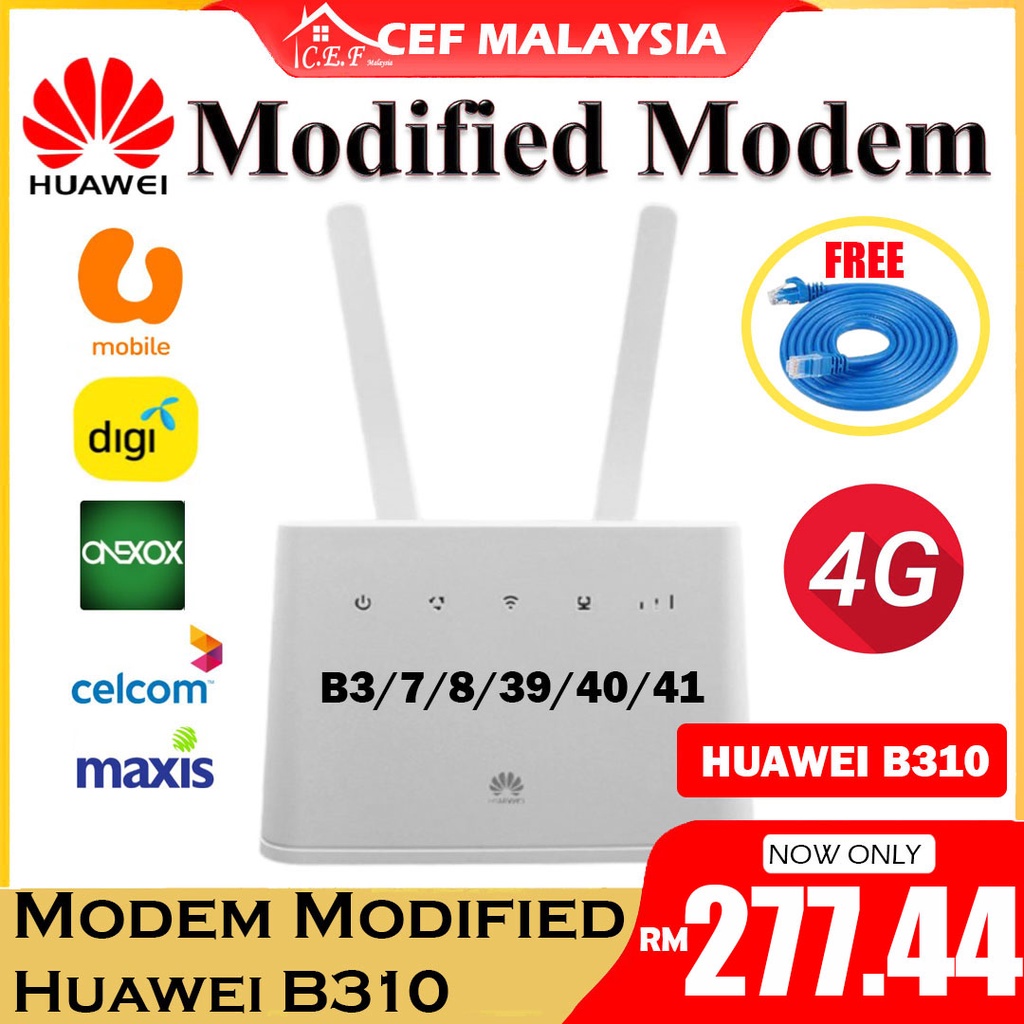 Modem Modified Huawei B310 B310-852 A80 A60 A8+ CP101 RS980 LT280 ...