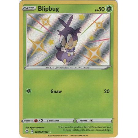 Ptcg Pokemon Cards Sword Shield Shining Fates Blipbug Sv7 Sv122 Shiny Rare Shopee Malaysia