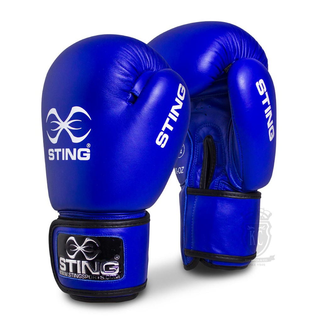 Sting Competition Boxing Glove Leather AIBA Approved Blue Shopee Malaysia