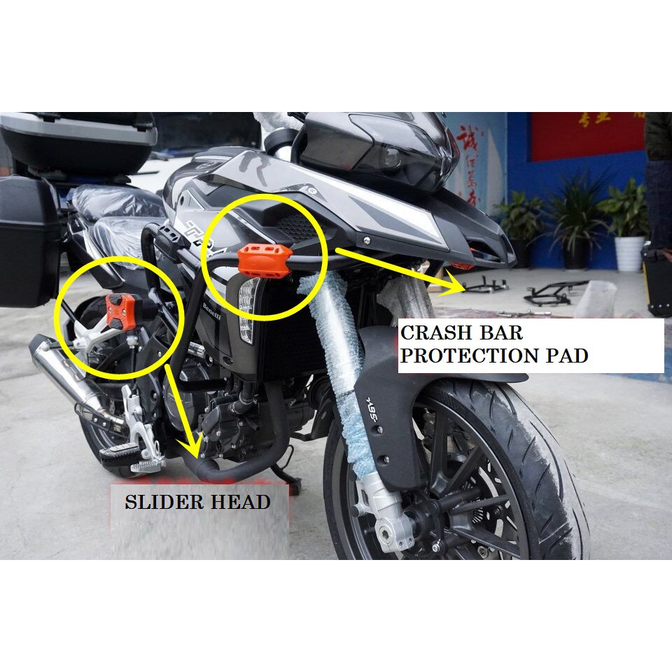 Benelli TRk 251 crash bar protection pad Shopee Malaysia