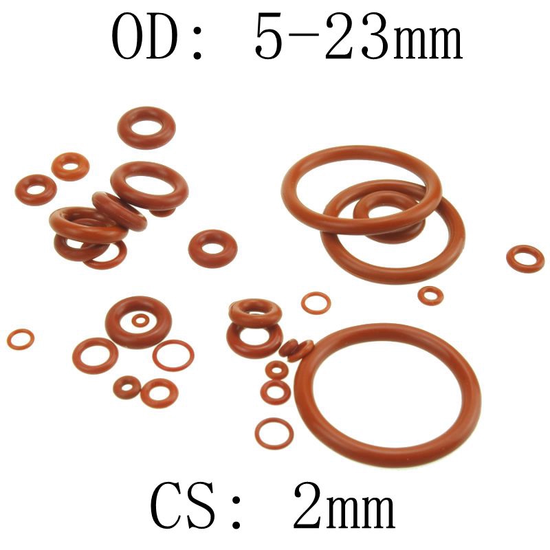 10//50pcs 1.5mm Oil Resistant FKM Seal Fluorine Rubber  O-Ring OD 5-23mm