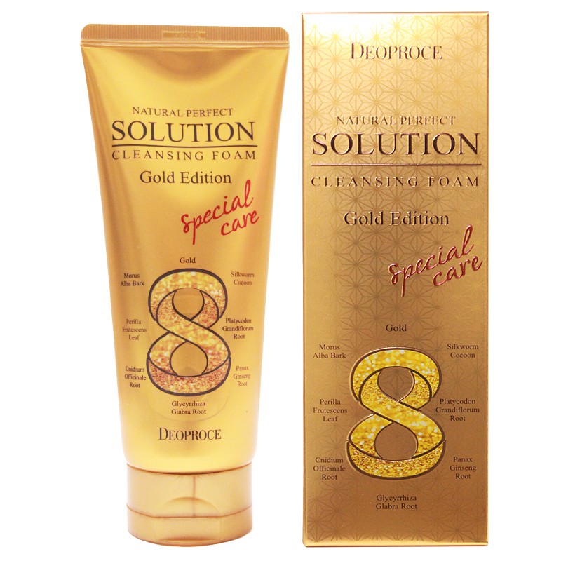 solution cleansing foam gold edition