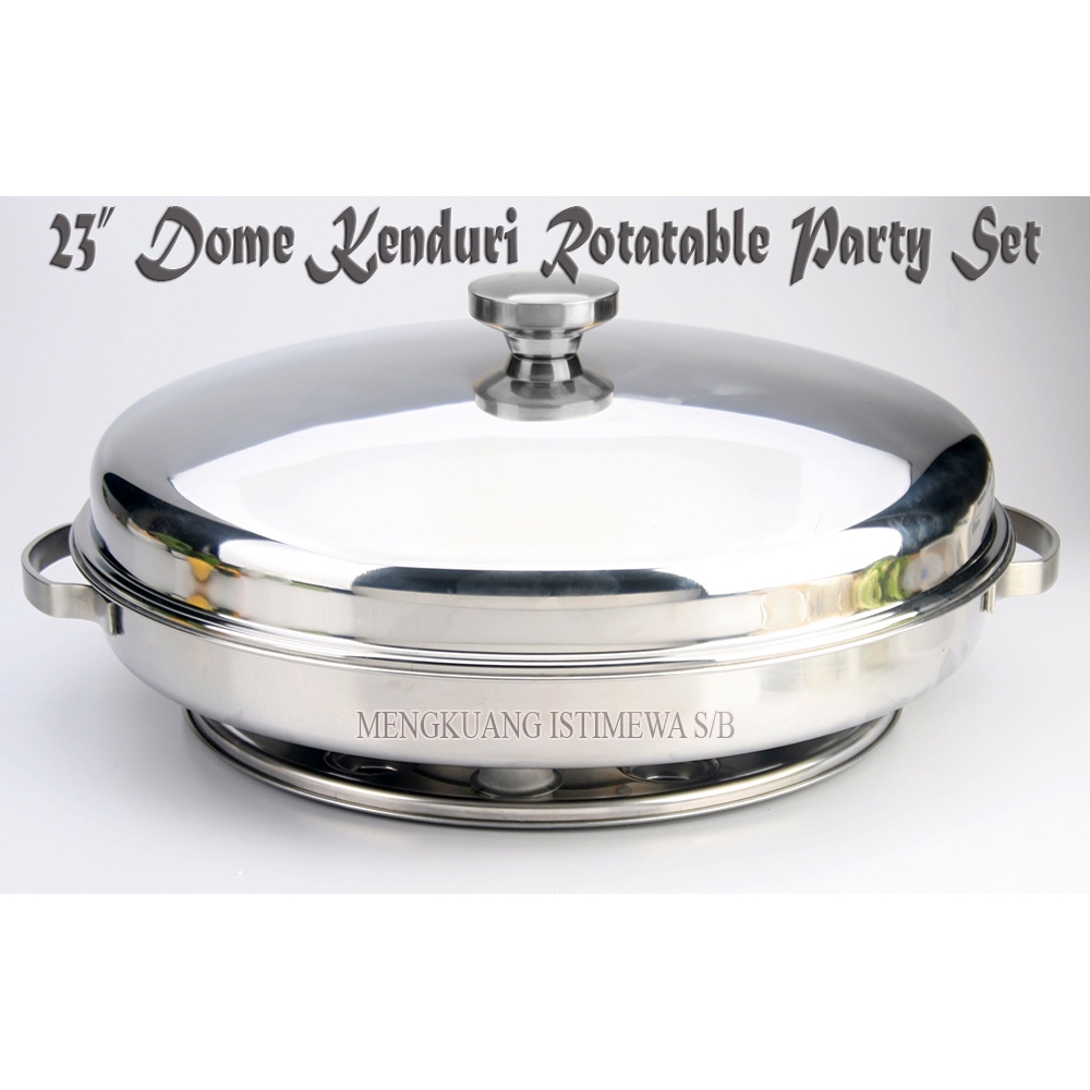 23 Inch Party Stainless Steel Dome Round Chafing Dish Set Kenduri Jamuan SE92929