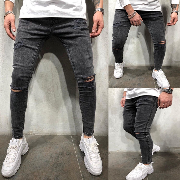 mens distressed slim fit jeans