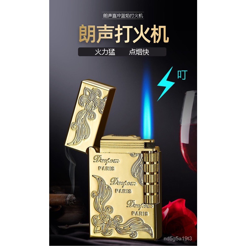 Charging Windproof Lighter TikTok Same High-End Langsheng Gas Lighters  Direct Punch Metal Seiko Carved Free Lettering Hu | Shopee Malaysia