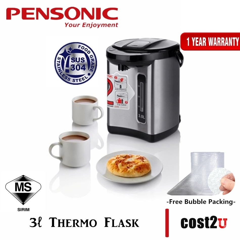 Free Bubble Packing Pensonic 3 0l Thermo Flask Ptf 3001 Ptf3001 Thermo Pot Pemanas Air Thermos Termos Panas 热水壶 Shopee Malaysia