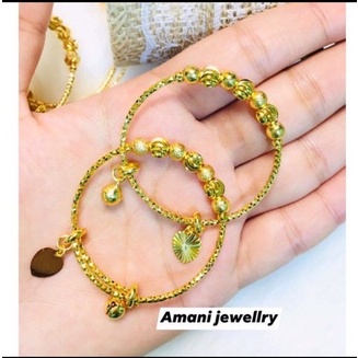 GELANG BANGLE DEWASA / BUDAK EMAS KOREA ADJUSTABLE RM7.77 Emas Korea & Bangkok Murah