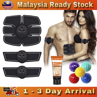 (Malaysia Ready Stock ) EMS Abs Stimulation Firming Weight Loss Slim Fitness Stimulator Training Gear Slimming Muscle Abdominal Fitnes Toning Workout