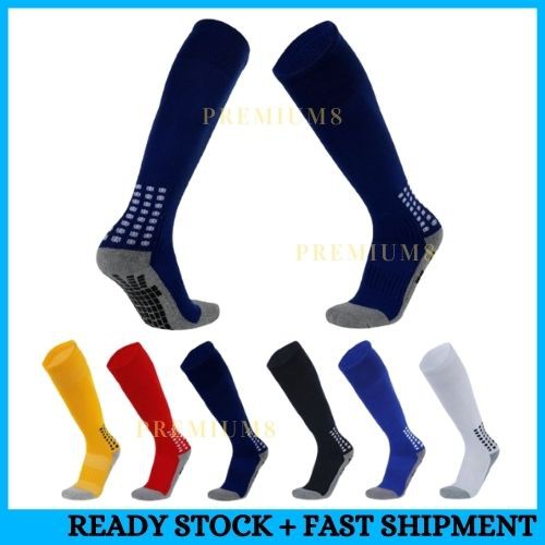 Thick Anti Slip Sports Sport Stoking Stocking Stokin Bola Sepak Takraw Panjang Long Knee Soccer Football Sock Socks