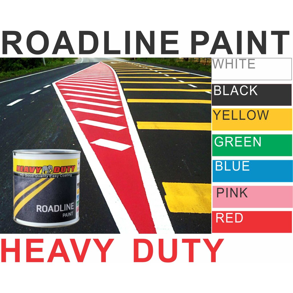 ( 1 LITER ) HEAVY DUTY Roadline Paint 1L for Road Marking (Cat Jalan