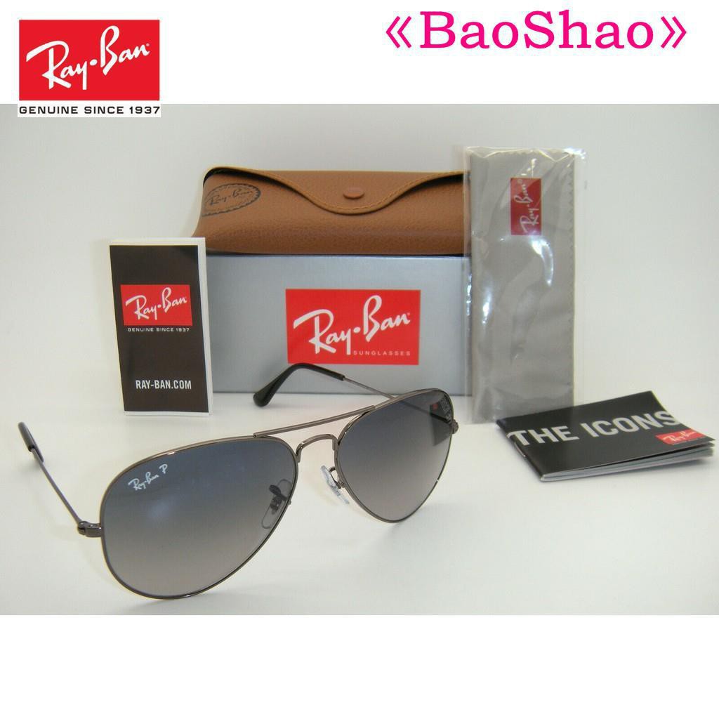 Ray Ban Sunglasses Authentic Aviator Gunmetal Blue Gradient Polarized Rb3025 004 78 58mm Shopee Malaysia