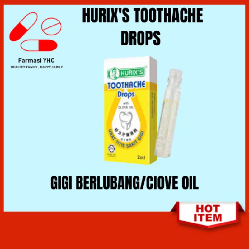 Toothache Drops With Clove Oil Sakit Gigi Berlubang Shopee Malaysia