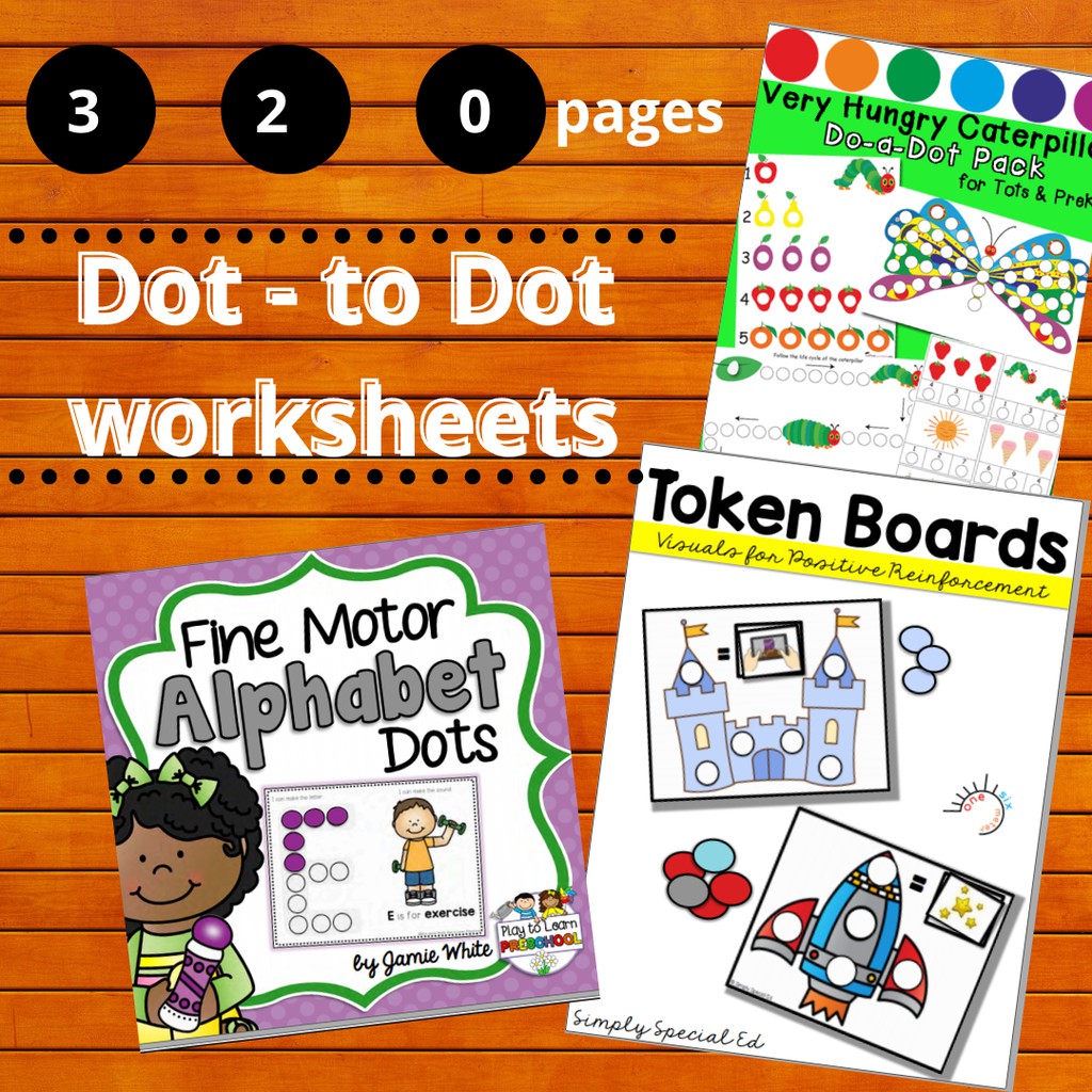Pdf Dot To Dot Worksheet 323 Pages Colour Bw Printable Dot Marker Game Token Board Sticker Stamp Playdough Shopee Malaysia