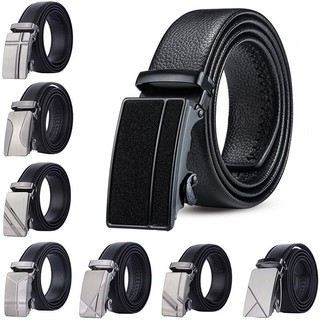Men Black Leather Formal Belt Automatic Buckle Business Belts pinggang lelaki