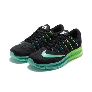 Nike Men's Air Max 2016 Running Shoe Breathable Sport BlackGreyGreen Nike Men's Air Max 2016 Running Shoe Breathable Sport BlackGreyGreen
