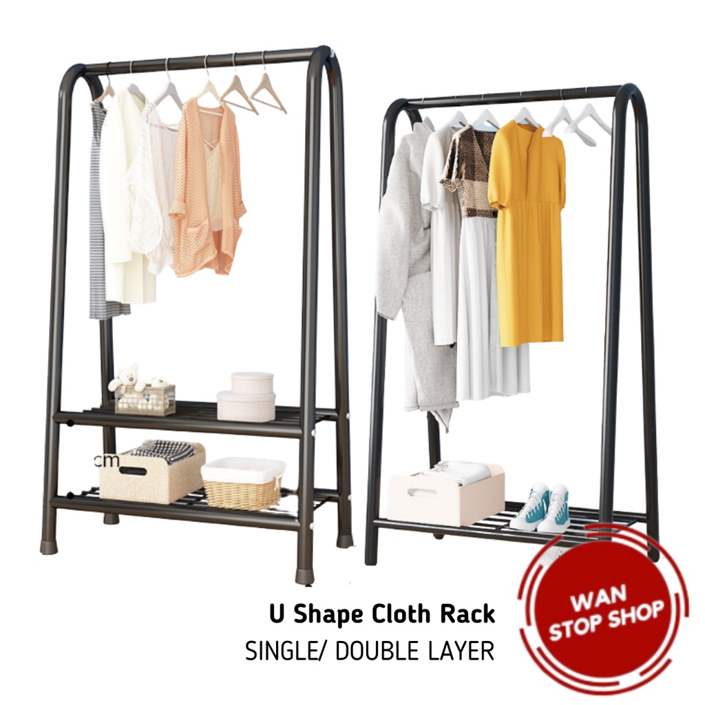 U Shape Cloth Rack Cloth Hanger Clothes Rack Hanging Organizer Drying