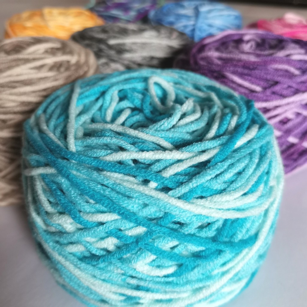 [1] 50g 5 Ply Variegated Milk Cotton Yarn Mix Color Multicolored