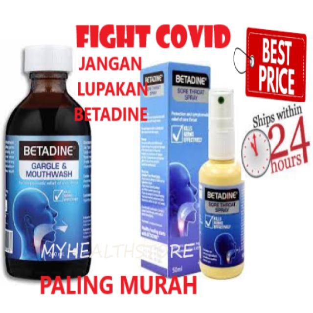 [SHIPIN24H][READY STOCK] Betadine Sore Throat Spray / GARGLE MOUTH