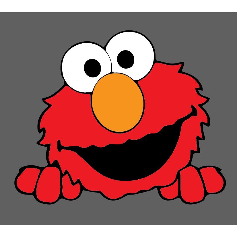 ELMO SESAME STREET STICKER.STICKER KERETA.STICKER LORI.STICKER CERMIN ...