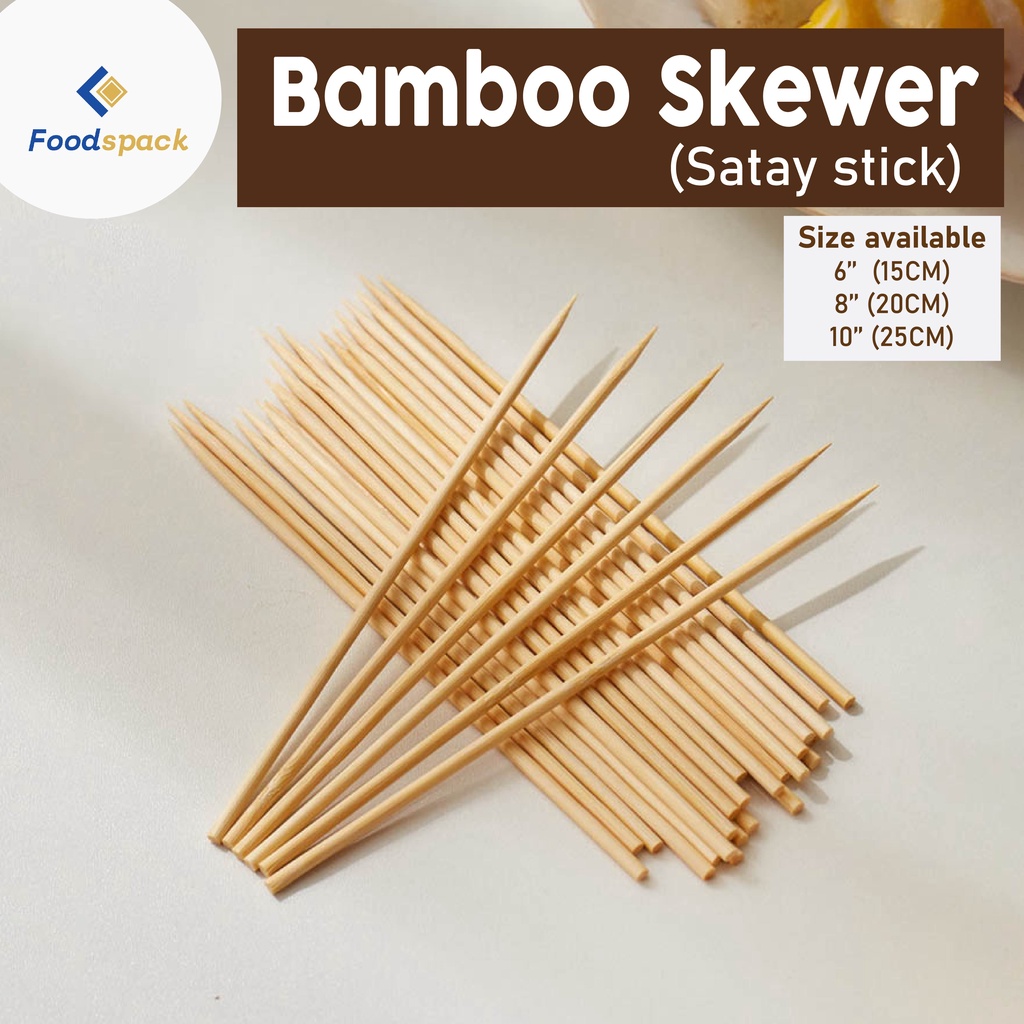 Bamboo Skewer / Satay Stick / Satay Skewers / Lok Lok Stick / Kayu ...