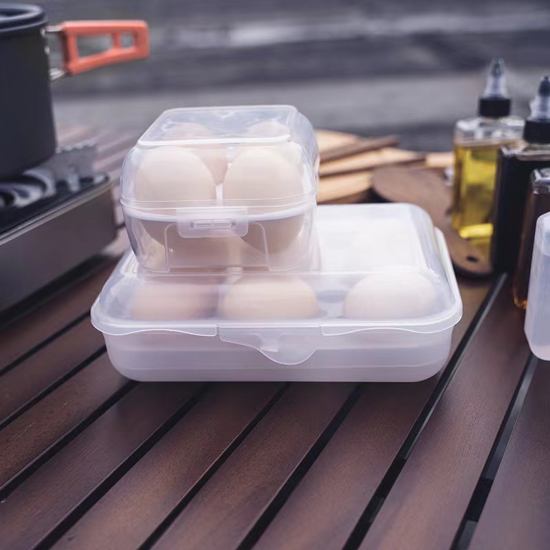 Multi Durable Outdoor Camping Utensils 8 Pieces Pack Egg Box Portable White Pinch Anti-Crushing Storage 4/8 Grid Vers... - Image 3