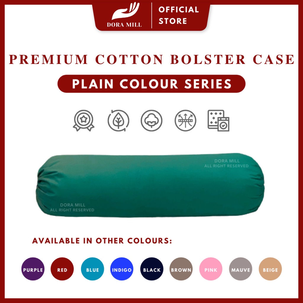 Premium Cotton Bolster Case Sarung Plain Bolster 105cm X 35cm Shopee Malaysia