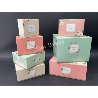 Printed Cake Box / Kotak Kek / Color Paper Cake Box 4”, 6”, 7”, 8”, 9”, 10”, 10.5” [Ready Stock]