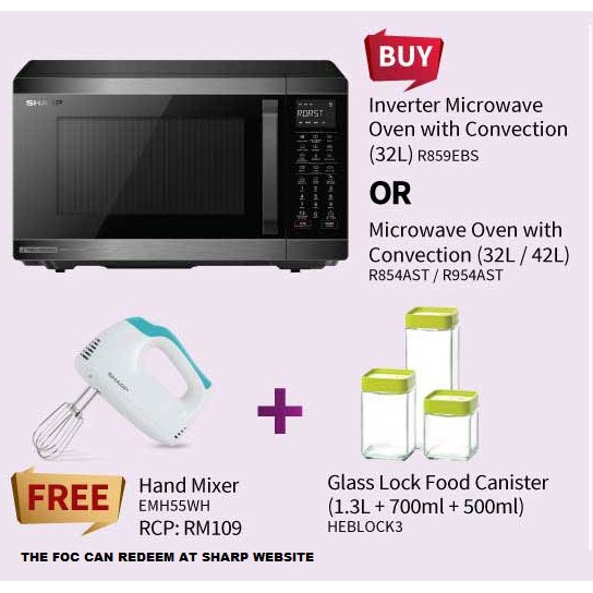 Sharp Convection Microwave Oven 34l R854ast Shopee Malaysia
