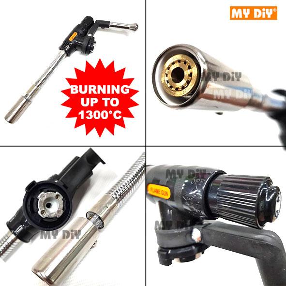 DIY Online4u - Flexible Brazing Gas Torch Flame Gun / Butane Gas Not Include