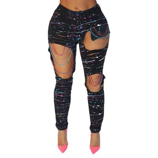 big ripped black jeans