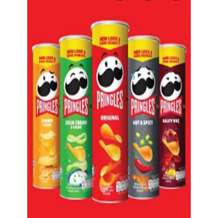 PRINGLES POTATO CRISPS ORIGINAL/SOUR CREAM&ONION/SAUCY BBQ/HOT&SPICY ...