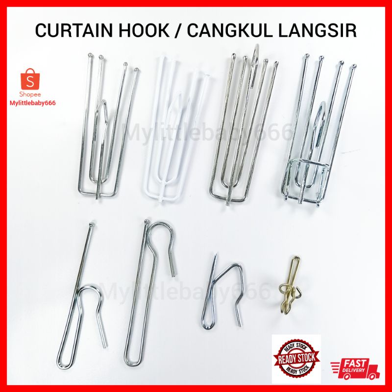 CURTAIN HOOK / CANGKUK LANGSIR BESI / HOOK LANGSIR BESI Accessories Cangkuk LANGSIR HOOK