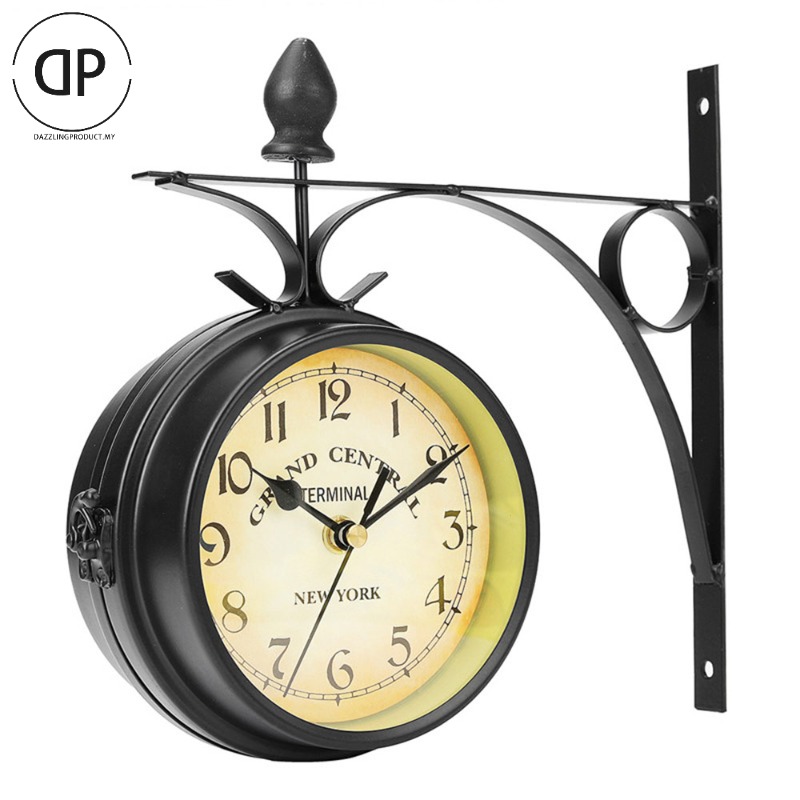 Outdoor Garden Station Wall Clock Double Sided Ee Malaysia - Double Sided Wall Clock Malaysia