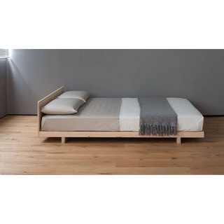 WoodWonderland Kobe Japanese Bed with Headboard Pinewood Bed Katil Kayu