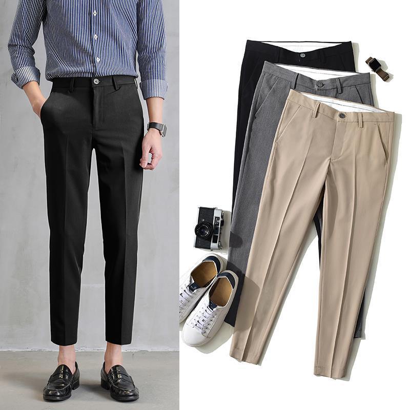 Versatile Purpose Ready Stock Korean Styel Suit Seluar Slack Lelaki Formal Long Pants Stretch Casual Straight C - Image 2