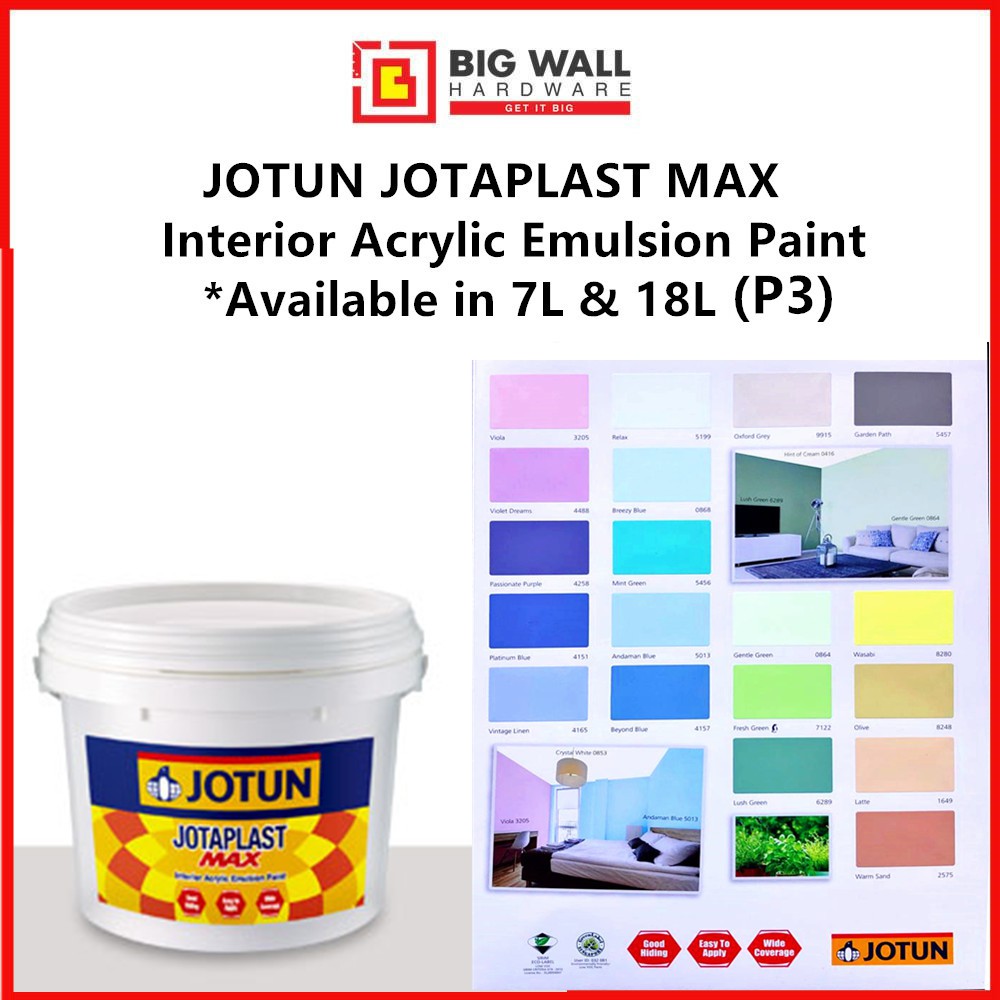 JOTUN JOTAPLAST MAX 7L ~ P3 Interior Acrylic Emulsion Paint for Wall u0026  Ceiling *available in all colour (Cat Kapur)