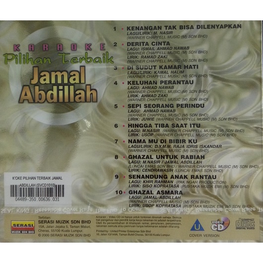 Karaoke Pilihan Terbaik Jamal Abdillah Vcd Shopee Malaysia
