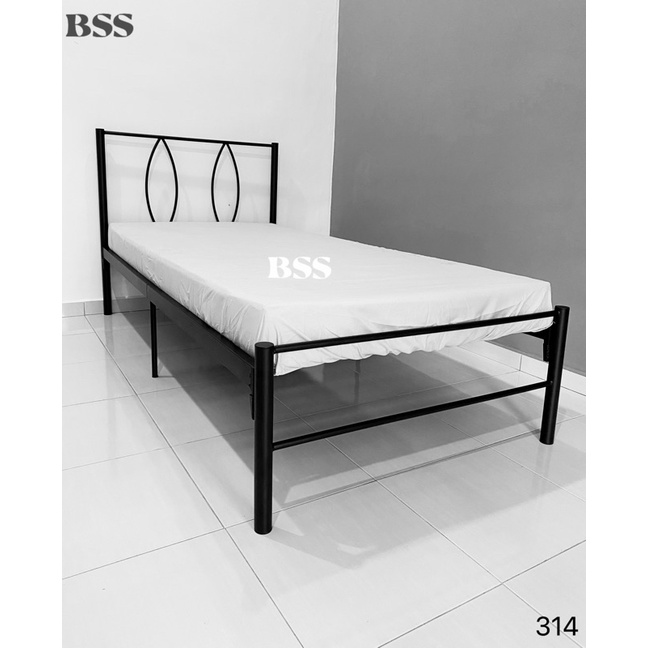 BSS J314 Design Super Strong Base Heavy Duty Single Metal Bed Frame ...